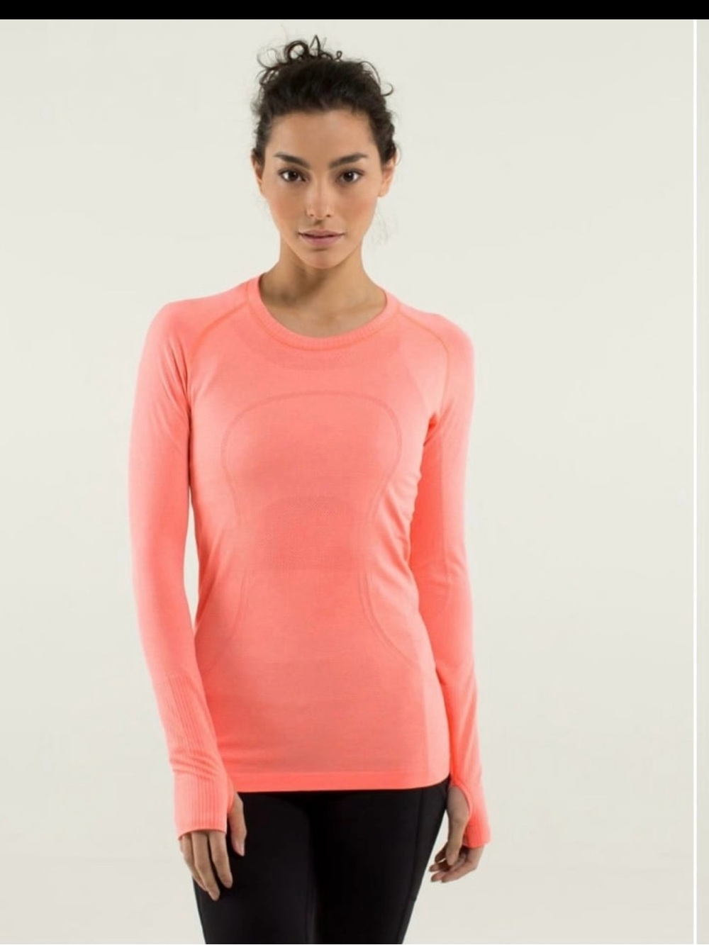 Women’s Seamless Long-Sleeve Top - Coral Pink